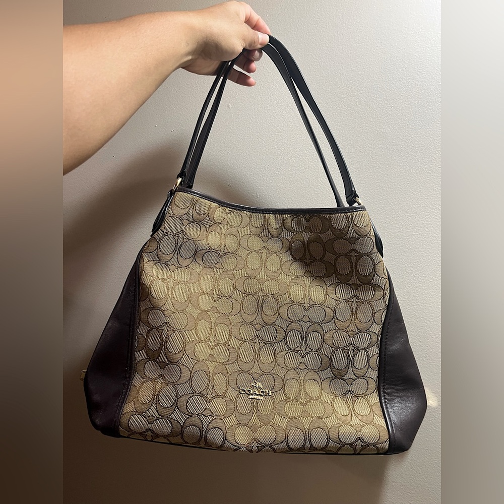 Coach Edie Shoulder Bag In Signature Jacquard